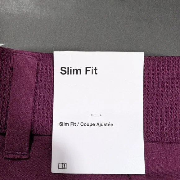 $95 Nike Dri-Fit Vapor Slim Fit Golf Pants Maroon Mens 30x32 34x34 Slim Fit